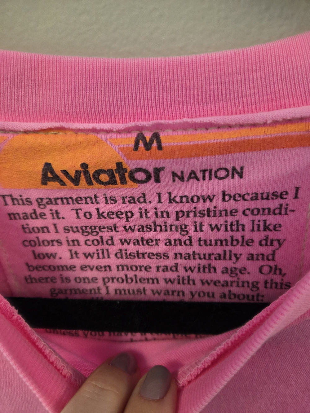 Aviator Nation Pink Short Sleeve Tee with Multicolor Ski Graphics - Picture 2 of 3
